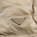 PRADA Tote Bag Nylon Ivory Silver Auth 147950-17