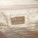 PRADA Tote Bag Nylon Ivory Silver Auth 147950-18