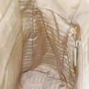 PRADA Tote Bag Nylon Ivory Silver Auth 147950-21