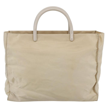 PRADA Tote Bag Nylon Ivory Silver Auth 147950 - 0