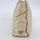 PRADA Tote Bag Nylon Ivory Silver Auth 147950-3