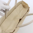 PRADA Tote Bag Nylon Ivory Silver Auth 147950-6