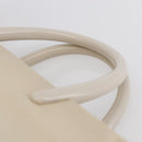 PRADA Tote Bag Nylon Ivory Silver Auth 147950-8