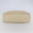 PRADA Tote Bag Nylon Ivory Silver Auth 147950-5