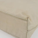 PRADA Tote Bag Nylon Ivory Silver Auth 147951-9