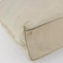 PRADA Tote Bag Nylon Ivory Silver Auth 147951-14