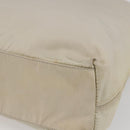PRADA Tote Bag Nylon Ivory Silver Auth 147951-15