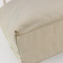 PRADA Tote Bag Nylon Ivory Silver Auth 147951-16