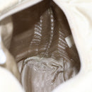 PRADA Tote Bag Nylon Ivory Silver Auth 147951-20