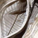 PRADA Tote Bag Nylon Ivory Silver Auth 147951-21