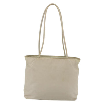 PRADA Tote Bag Nylon Ivory Silver Auth 147951 - 0