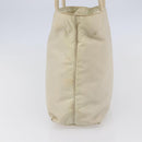 PRADA Tote Bag Nylon Ivory Silver Auth 147951-4