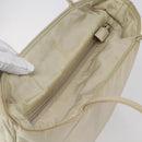 PRADA Tote Bag Nylon Ivory Silver Auth 147951-6