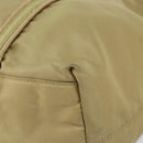 PRADA Tote Bag Nylon Beige Silver Auth 147952-14