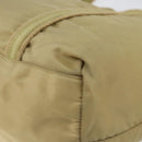 PRADA Tote Bag Nylon Beige Silver Auth 147952-16