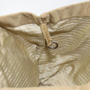 PRADA Tote Bag Nylon Beige Silver Auth 147952-19