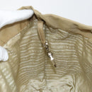 PRADA Tote Bag Nylon Beige Silver Auth 147952-20