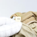 PRADA Tote Bag Nylon Beige Silver Auth 147952-11