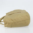 PRADA Tote Bag Nylon Beige Silver Auth 147952-4