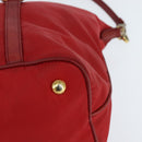 PRADA Tote Bag Nylon 2way Red Gold Auth 147953-16