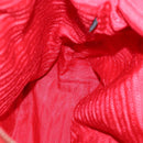 PRADA Tote Bag Nylon 2way Red Gold Auth 147953-22