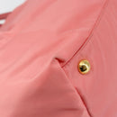 PRADA Tote Bag Nylon Pink Gold Auth 147954-16