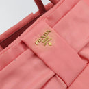 PRADA Tote Bag Nylon Pink Gold Auth 147954-17