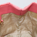 PRADA Tote Bag Nylon Pink Gold Auth 147954-19