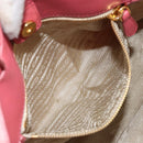 PRADA Tote Bag Nylon Pink Gold Auth 147954-20