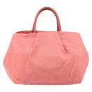 PRADA Tote Bag Nylon Pink Gold Auth 147954-2