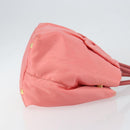 PRADA Tote Bag Nylon Pink Gold Auth 147954-3
