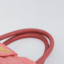 PRADA Tote Bag Nylon Pink Gold Auth 147954-8