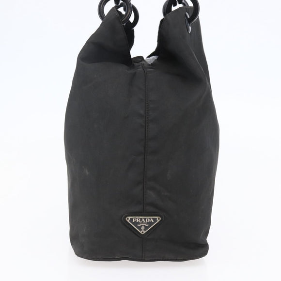 PRADA Tote Bag Nylon Black Auth 147955