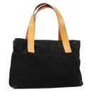 CELINE C Sulky Hand Bag Suede Black Silver Auth 147956-1