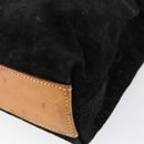 CELINE C Sulky Hand Bag Suede Black Silver Auth 147956-14