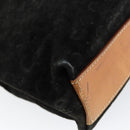 CELINE C Sulky Hand Bag Suede Black Silver Auth 147956-9