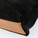 CELINE C Sulky Hand Bag Suede Black Silver Auth 147956-15