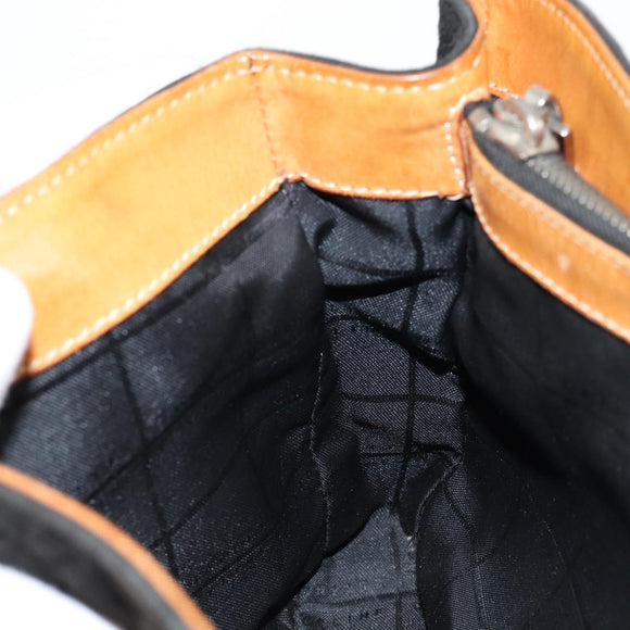 CELINE C Sulky Hand Bag Suede Black Silver Auth 147956