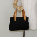 CELINE C Sulky Hand Bag Suede Black Silver Auth 147956-20