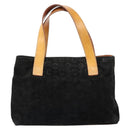 CELINE C Sulky Hand Bag Suede Black Silver Auth 147956-13
