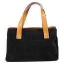 CELINE C Sulky Hand Bag Suede Black Silver Auth 147956-2