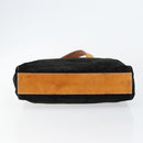 CELINE C Sulky Hand Bag Suede Black Silver Auth 147956-5