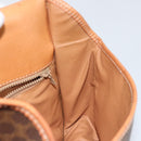 CELINE Macadam Canvas Circle Shoulder Bag PVC Leather Brown Gold Auth 147957-20
