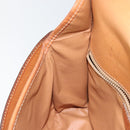 CELINE Macadam Canvas Circle Shoulder Bag PVC Leather Brown Gold Auth 147957-21