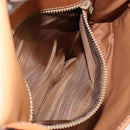 CELINE Macadam Canvas Circle Shoulder Bag PVC Leather Brown Gold Auth 147957-11