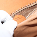 CELINE Macadam Canvas Circle Shoulder Bag PVC Leather Brown Gold Auth 147957-12