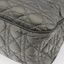 Christian Dior Canage Hand Bag Nylon Gray Silver Auth 147959-16