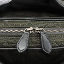 Christian Dior Canage Hand Bag Nylon Gray Silver Auth 147959-18