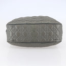 Christian Dior Canage Hand Bag Nylon Gray Silver Auth 147959-5