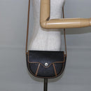 Christian Dior Honeycomb Canvas Shoulder Bag PVC Black Brown gold Auth 147960-19